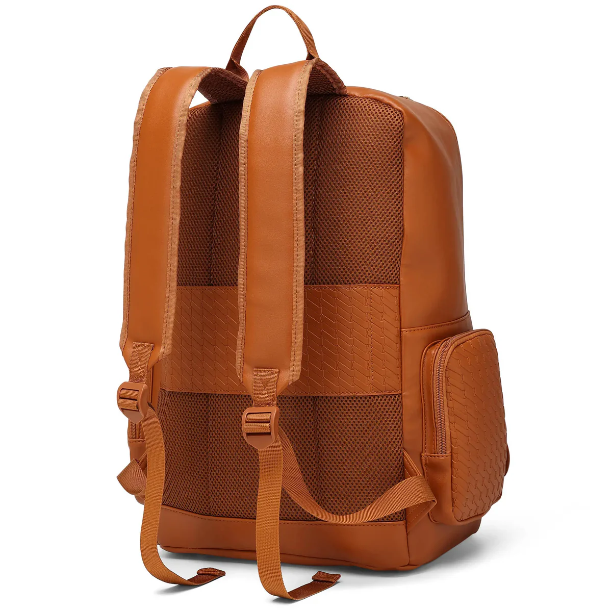 ELLE Leisure Luxe 27L Vegan Leather Backpack Brown