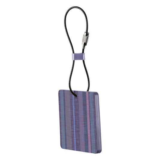 Lewis N. Clark Travel Green Luggage Tag (Purple Stripe)