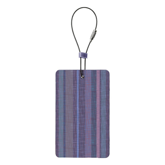 Lewis N. Clark Travel Green Luggage Tag (Purple Stripe)