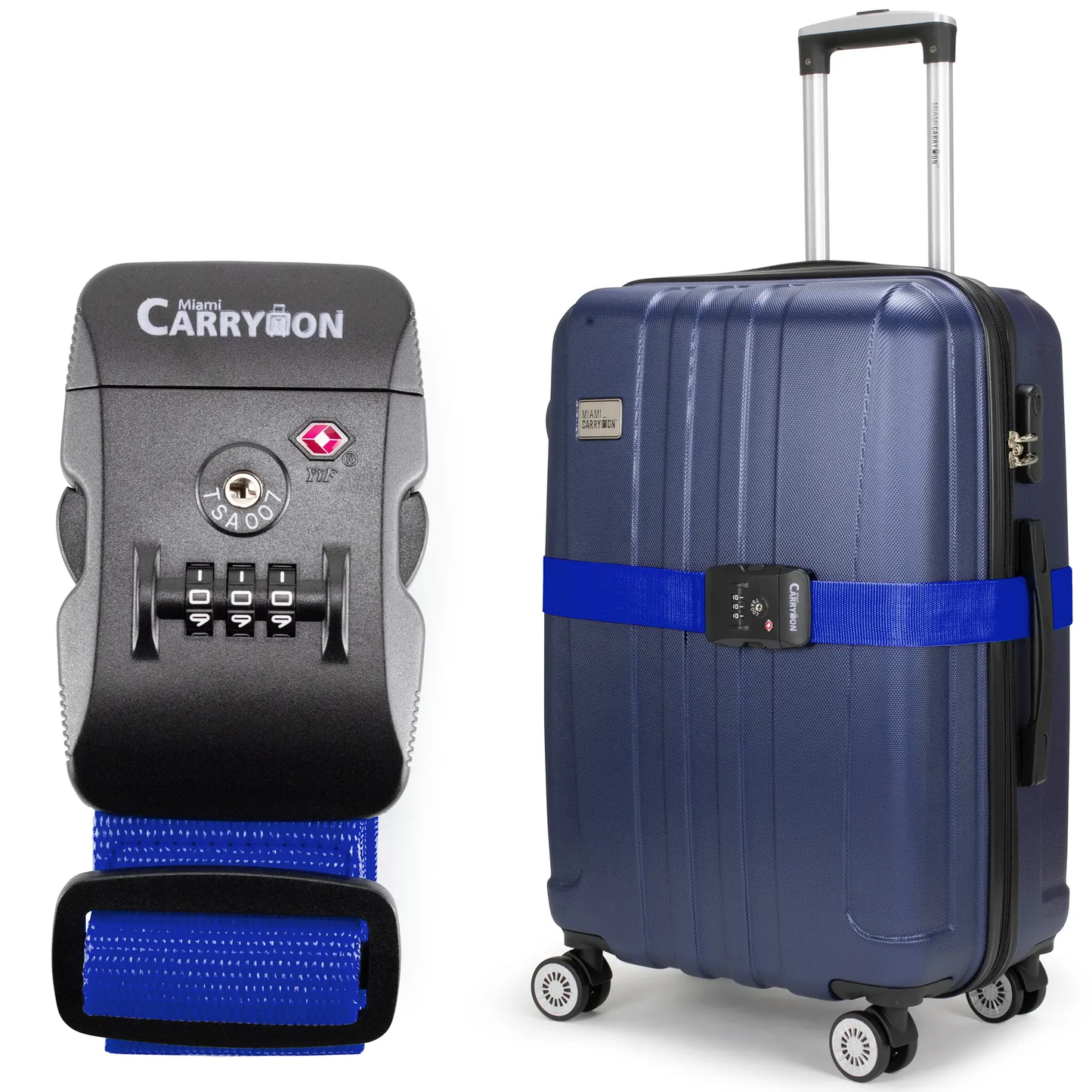 Miami Carry-On TSA Approved Combination Lock Luggage Strap